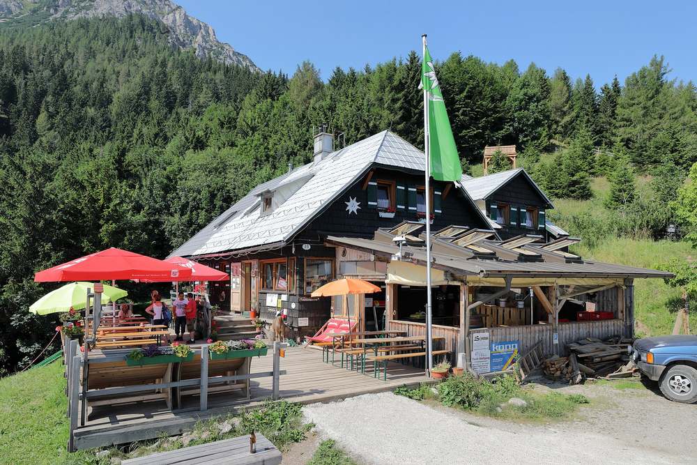 Edelweiss-Hütte am Schneeberg (1.235 m) in Österreich – OEAV-Schutzhütte